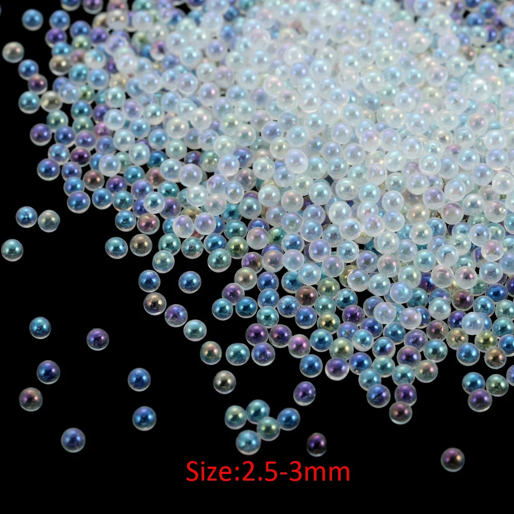 10-20g Mini Blase Ball Perlen Tiny Kristall Glas Perle Für Silikon Form UV Harz Epoxy Füllstoff Harz füllung DIY Nail art Decor