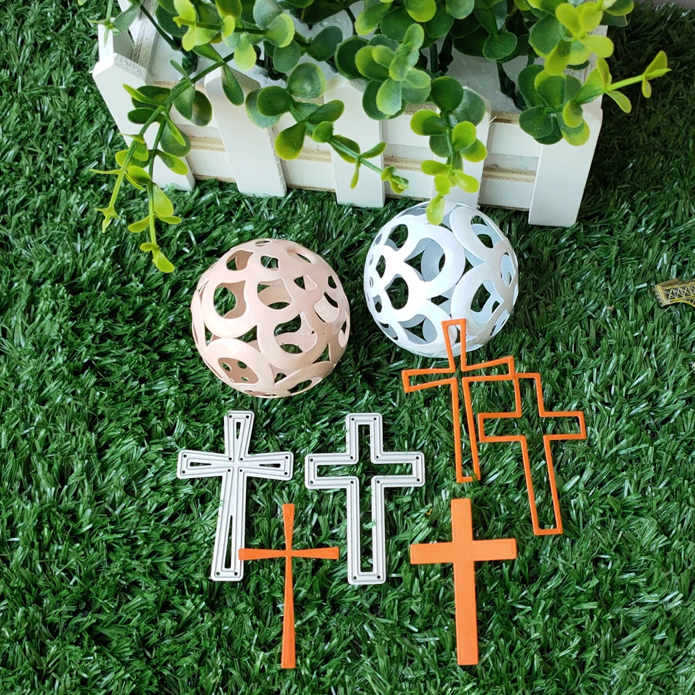 2pcs cross Metal Cutting Die Stencil Template for DIY Embossing Paper Photo Album Gift Cards Making Scrapbooking Craft  Dies