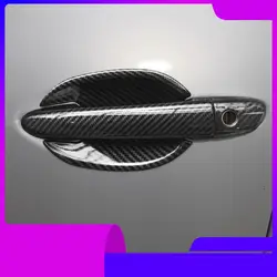 Carbon Fiber Chrome Car Door Handle Cover Trim For Mazda Biante 2008-2016 Styling Accessories