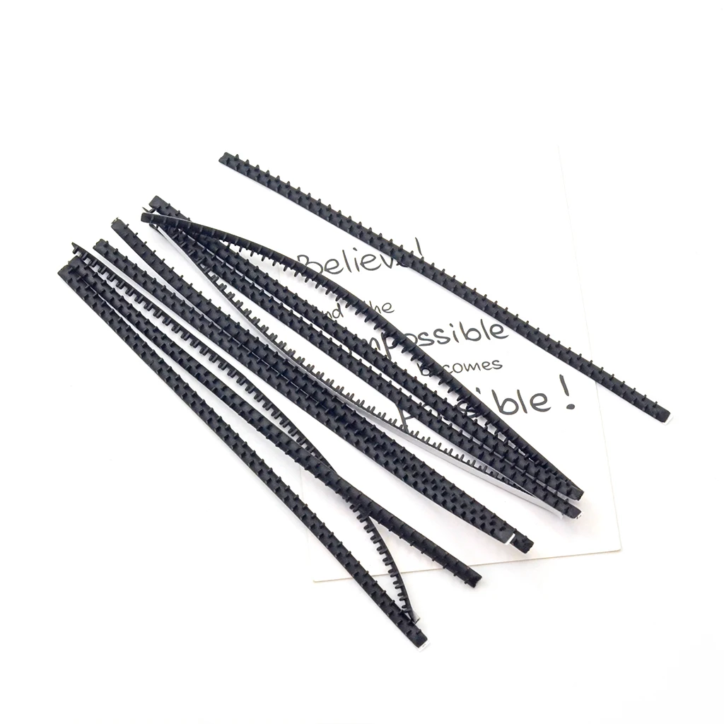 10Pcs Rubber Headband DIY Parts Hairband Accessory With Teeth For Men Women