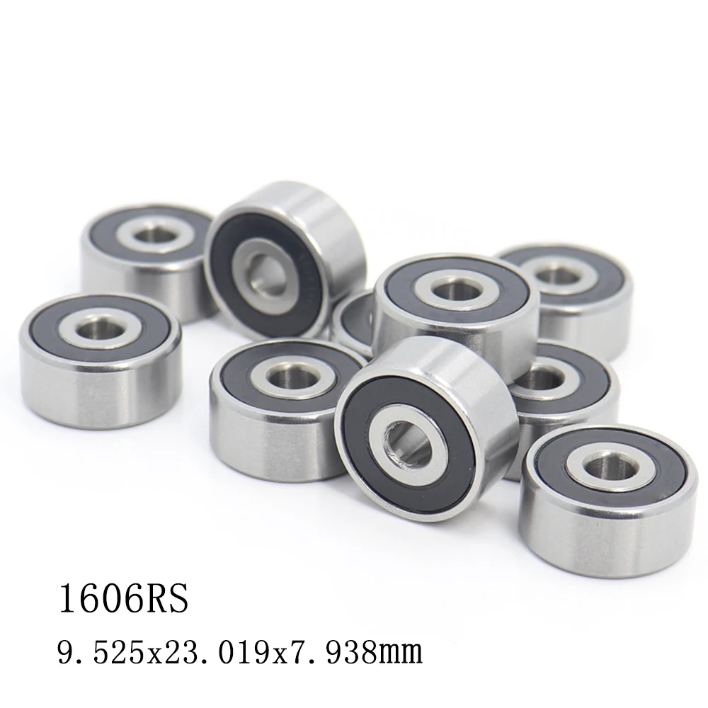 

1606 2RS ABEC-1 10PCS 3/8"x29/32"x5/16" inch Miniature Ball Bearings 9.525*23.019*7.938 mm 1606 RS