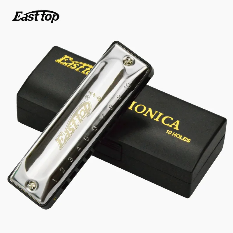 Easttop Harmonica 10 Holes T002 Blues C-A-B-D-E-F-G Key Diatonic Mouth Harmonica Harp Mini Instrumentos Musicales Armonica