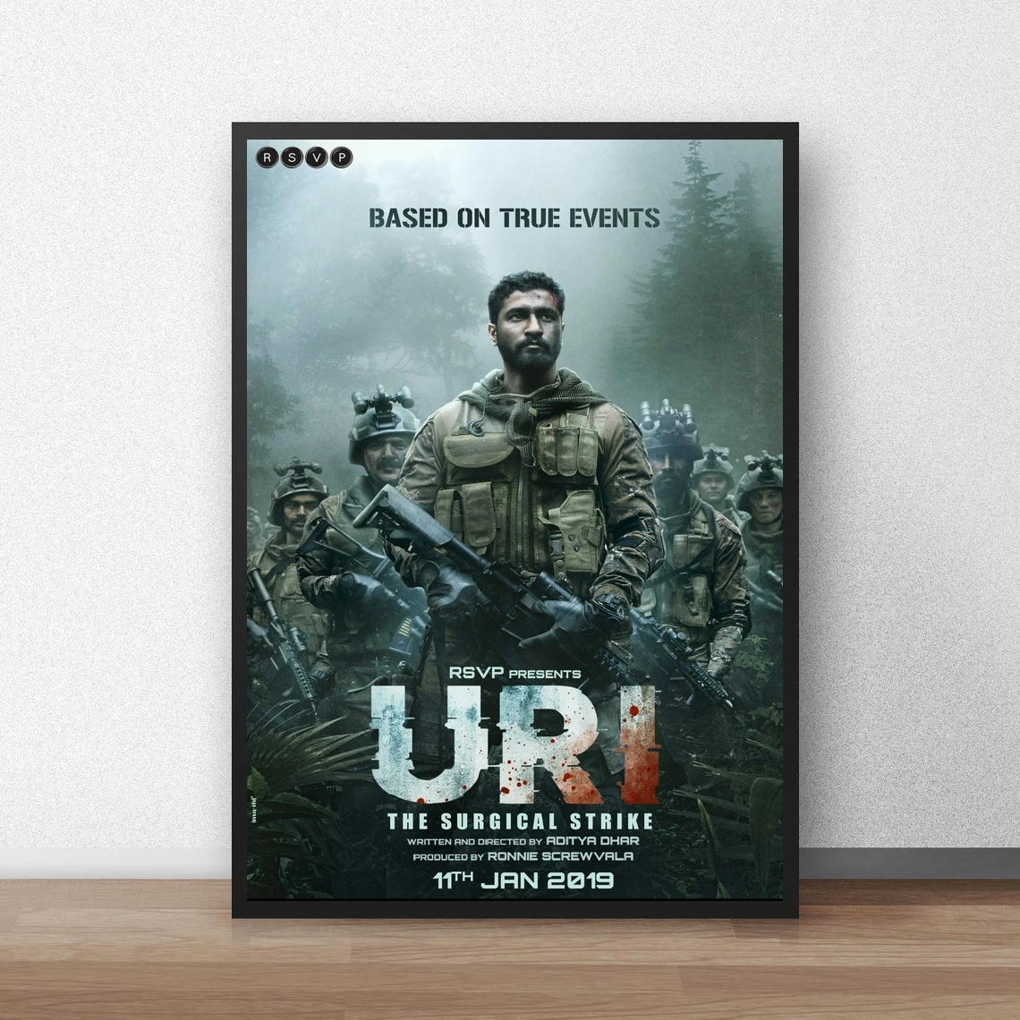 Uri The Surgical Strike Classic Movie Poster Canvas Print Home Decoration Wall Painting ( No Frame )