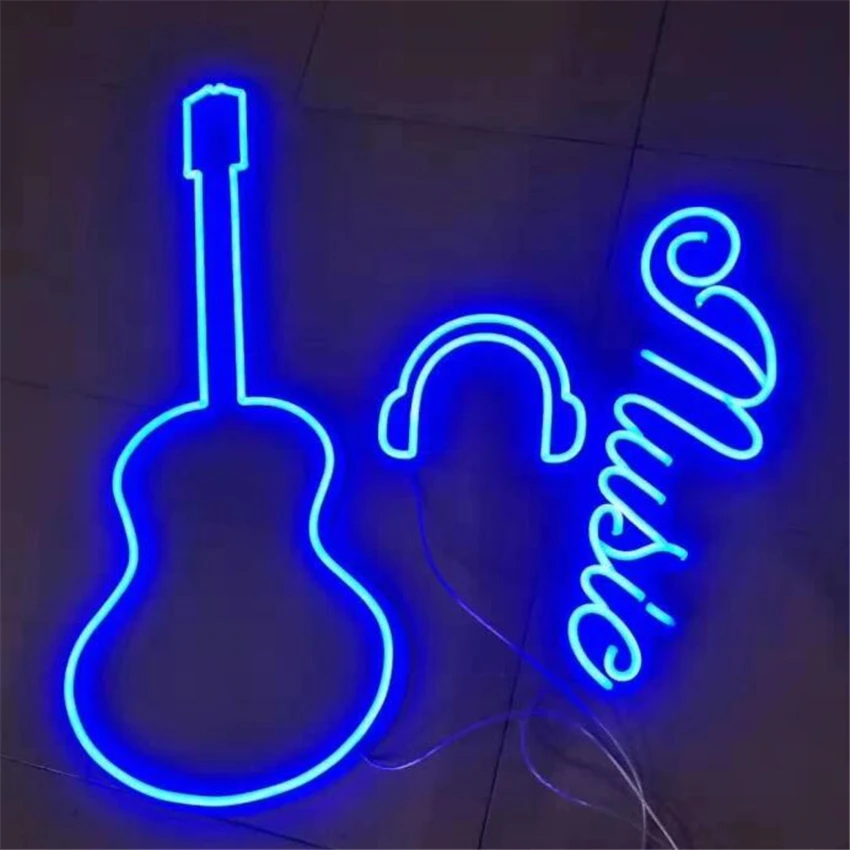 Custom made neon signs letters, neon lighted shop facade name signs, newest neon LED light strips words signs