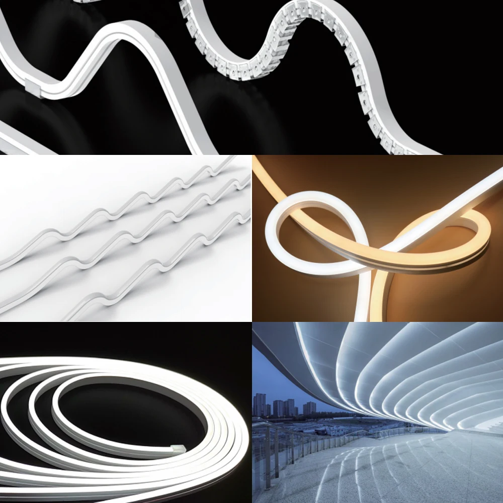 LED Neon Soft Lamp, tubo flexível, sinal de sílica Gel, impermeável, Strip Light, decoração ao ar livre, WS2811, WS2812B, 0,5-5m