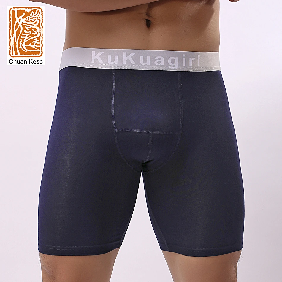 3 Pcs/Lot Men's Cotton Underwear Long Wear Leg Boxer Pants Sweat Absorption Quick Drying Running Shorts Popular Underwear