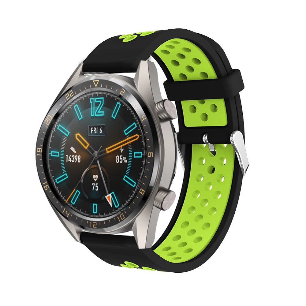 22MM Silicone Strap For Huawei Watch GT/GT2 46MM Honor Magic 2 Smart Band Bracelet Straps For TicWatch Pro 2020 Wristband Correa