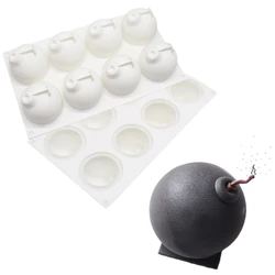 8 Cavity Bomb Shape Silicone Mousse Cake Mould Bomb Mousse Mold Dessert Cake Tray Cake Decoration Tools Cake Tools