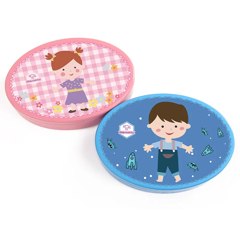 Bé Răng Hộp, Hình Bầu Dục Gỗ Trẻ Em Keepsake Người Tổ Chức Cho Răng Bé, Dễ Thương Trẻ Em Răng Bình Chứa