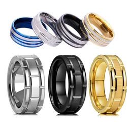 2025 Fashion Stainless Steel Finger Rings for Men Accessories Charm Jewelry Korea Wedding Band Party Gift MEN RING