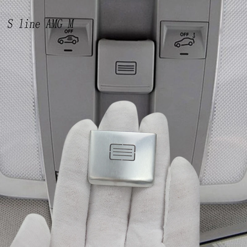 For Mercedes Benz C E Class W204 W212 GLK X204 Car Power Window Switch Button Sunroof Window Cover Stickers Trim Interior Decals
