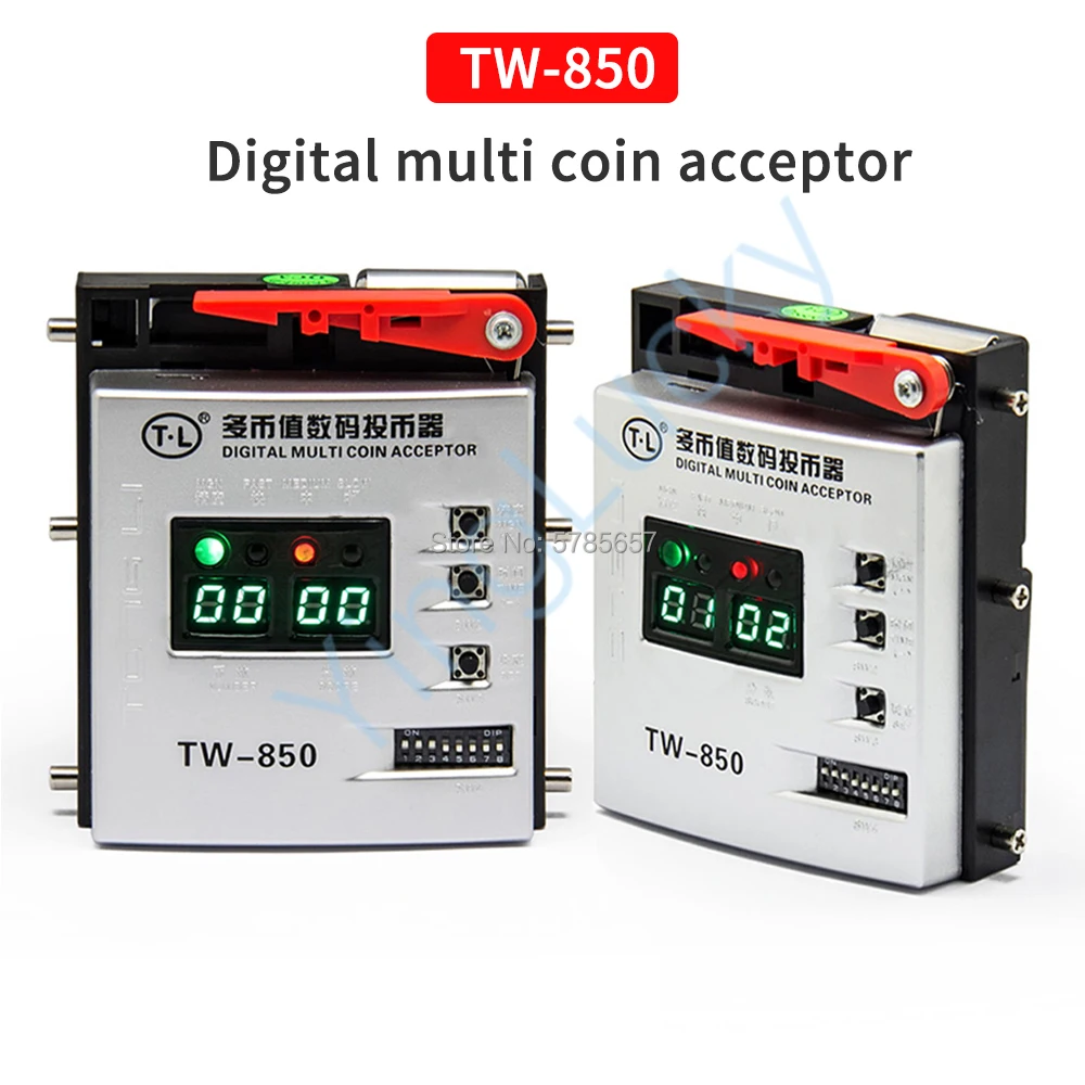 

Digital Multi Coin Acceptor, Coin Selector, Coin Pusher, Coin Device, Arcade Game Vending Machine Parts, TW-850