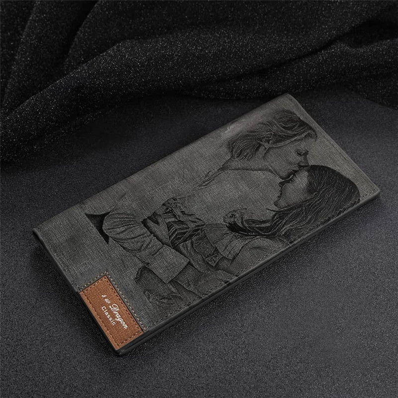 DIY Custom Pattern engraving Women's Wallet Long Print Wallet Men's Custom picture Wallet Valentine's Day Gift Picture Wallet