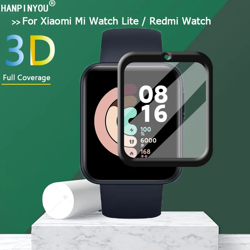 For Xiaomi Mi Watch Lite Redmi Watch GPS SmartWatch Full Cover 3D Curved Plating Soft PMMA PET Film Screen Protector -Not Glass