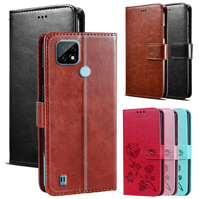 Case For OPPO Realme C21 Etui Telefon Flip Cover Leather Wallet Book Shell Funda For Realme C21 C 21 Case чехол Magnet Protector