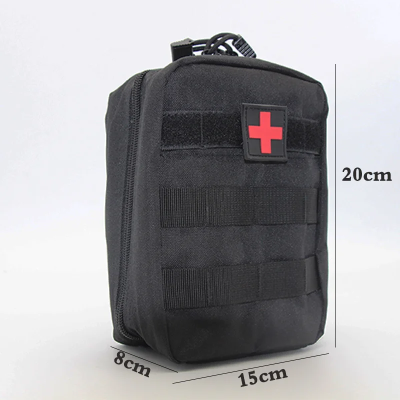 Outdoor First Aid Kits molle pouch Tactical Medical Bag Travel Nylon Waist Pack Camping Climbing Bag pouch Black Emergency Case