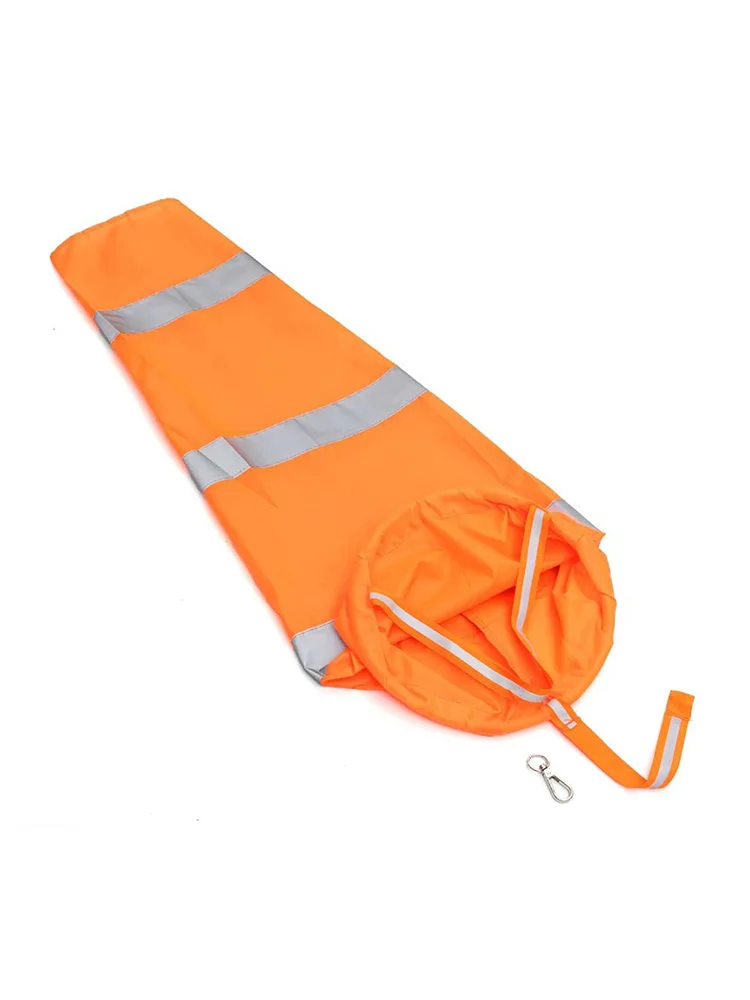 80cm Aviation Windsock Reflective Wind Cone for Meteorology Outdoor Rainbow Wind Measurement Sock Bag With Belt