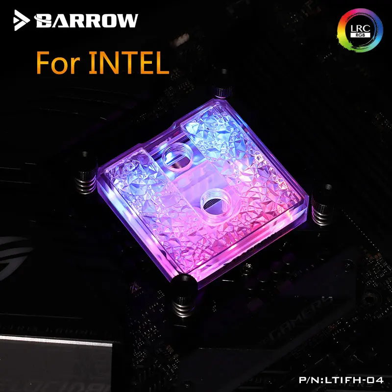 

Barrow LTIFH-04 CPU Water Block for INTEL,Ice Diamond series,Jetting type,micro waterway water cooler heatsink