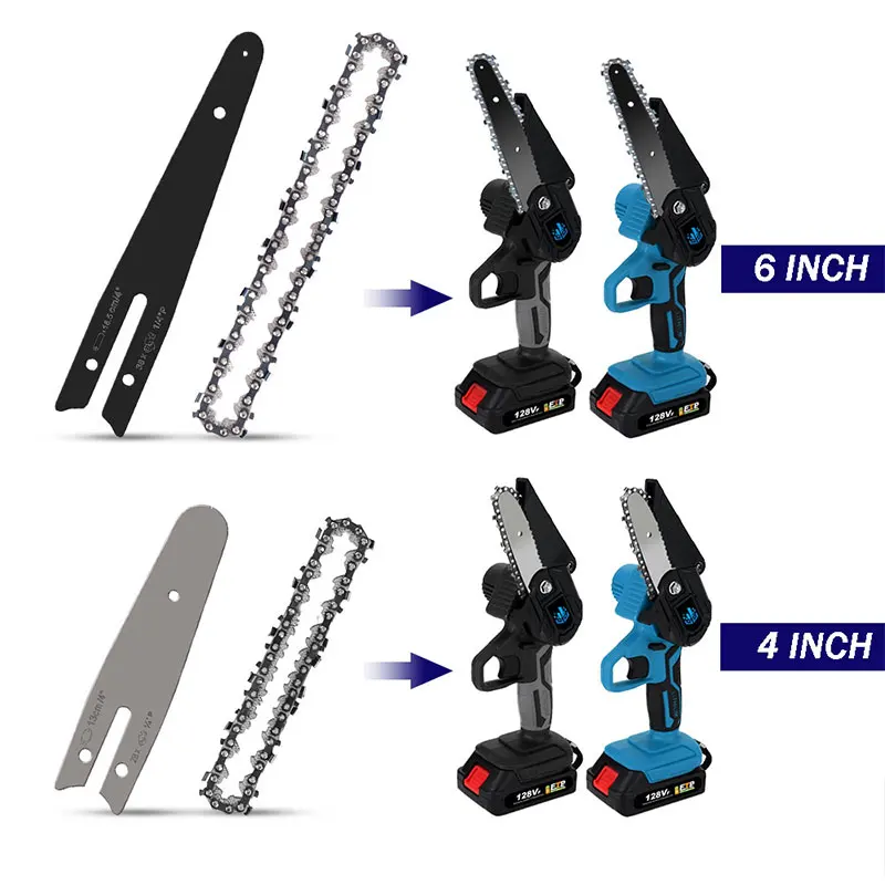 4/6 Inch Chain Guide Electric Chainsaw Chains and Guide Used for Logging and Pruning Chainsaw Parts