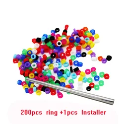 200 pcs Bird Ring Leg Bands for Parrot Finch Canary Gouldian diameter 3mm 4mm 5mm Bird foot Ring Color random delivery