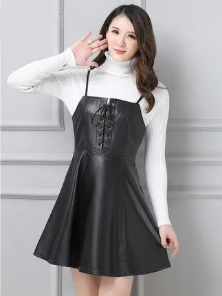 Top brand Leather 2020 New Strap Sheepskin Dress P5  high quality