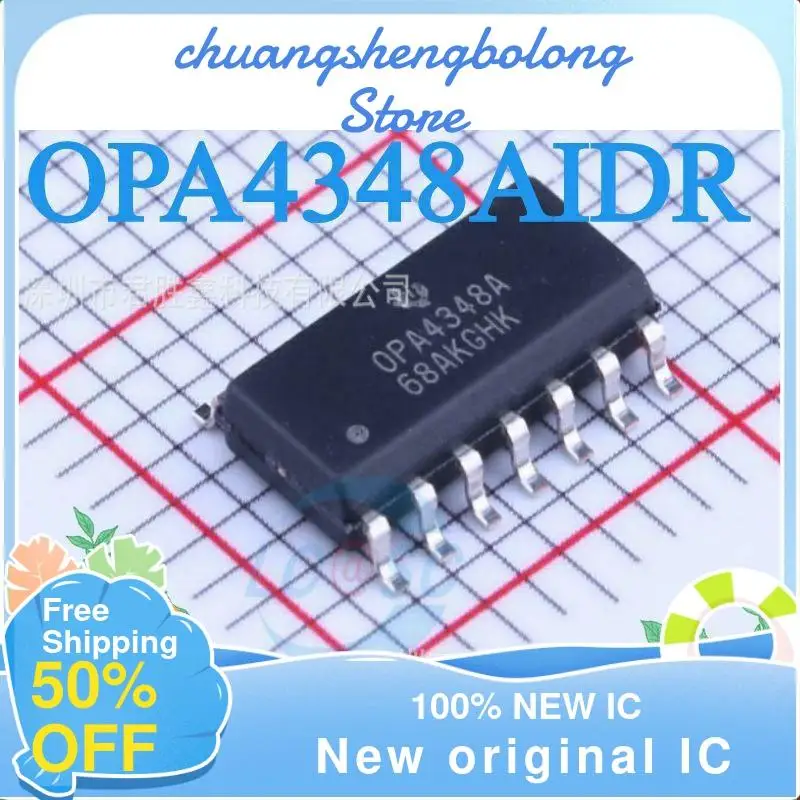 

10 шт. OPA4348AIDR SOP-8 новый оригинальный IC