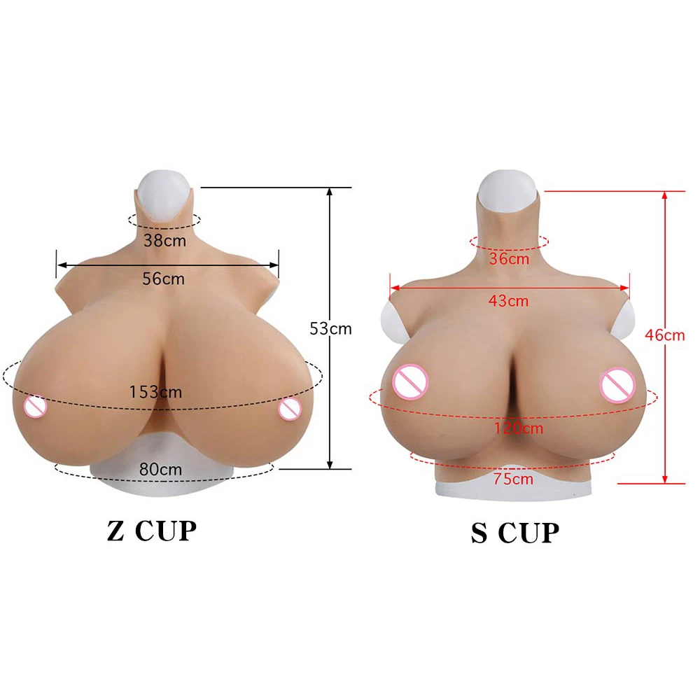 Eyung S Z Cup Huge Boobs No Oil Breastplate For Crossdresser Drag Queen cosplay chest Silicone Breast Forms Big fake breasts