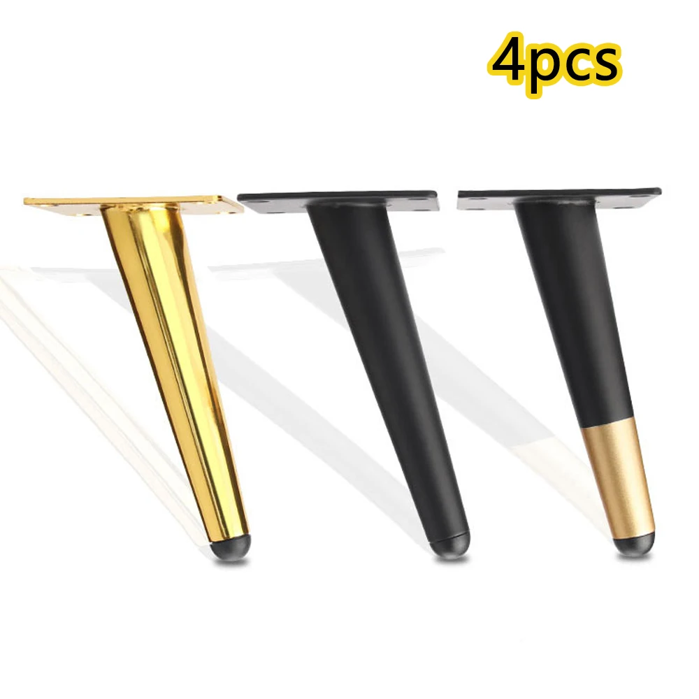 4pcs 15-30cm Straight Legs for Metal Furniture Black Gold Sofa Bed Iron Foot Coffee Table Chair Desk Cabinet Feet To The Dresser