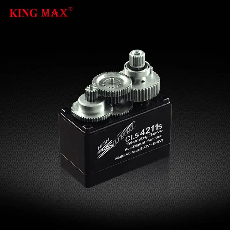 KINGMAX CLS4211S 80g 42kg! cm 5.0-8.4V digital standard telemetry servo gear steel full CNC alu metal waterproof for car