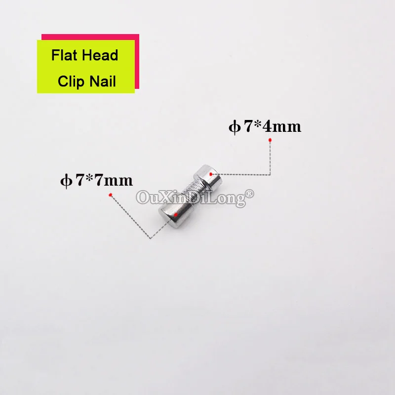 500PCS Flat Head Iron Advertising Nails Screws Bolts Acrylic Display Billboard Standoffs Pins Frame Stand for 0-8MM Board GF541