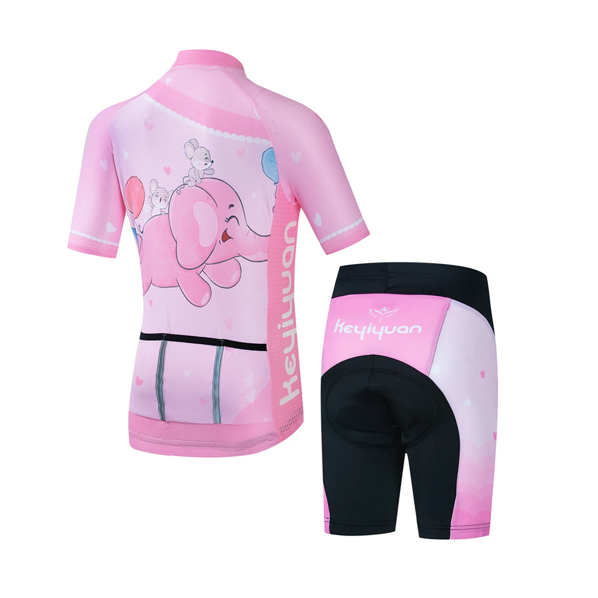 KEYIYUAN Summer Short Sleeve Bicycle Cycle Clothes Set Kids Cycling Jersey Suit Child Outdoor Bike