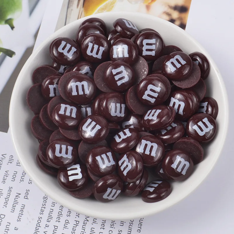 20Pcs 15mm Kawaii M Candy Charms Resin Flatback Cabochons Pendants For DIY Bracelets Necklace Earrings Jewelry Making