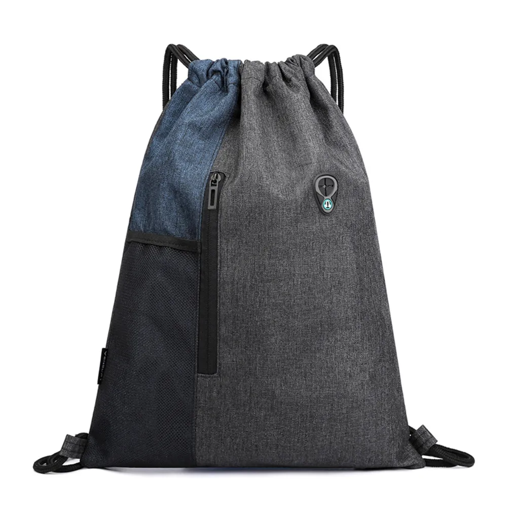 Lightweight Packable Backpack Fashion Casual Unisex Bundle Rope Sport Backpack School Bags Travel Beach Bags For Men Women Blue