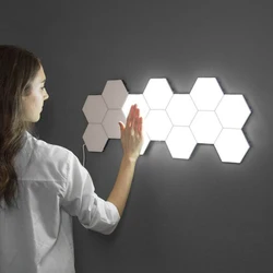 Quantum Wall Lamp LED Modular Touch Sensitive Lighting Hexagonal Lamps Night Light Magnetic Creative Decoration for Home Light