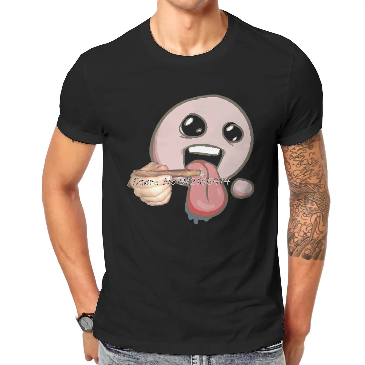 The Binding Of Isaac TBOI The Best Enemy Tshirt Classic Gothic Men's Tees Tops Cotton O-Neck T Shirt Harajuku Tees Streetwear