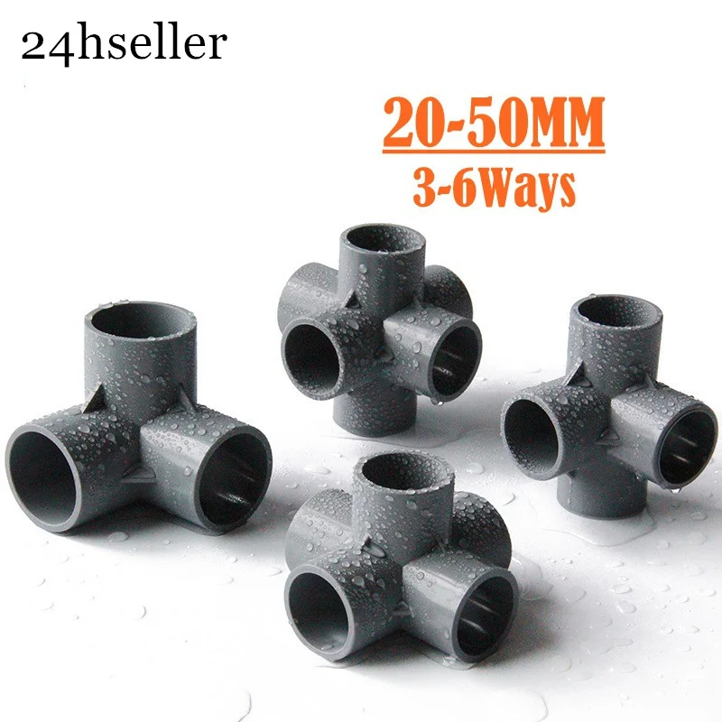 

1pcs 4 Types 20mm 25mm 32mm PVC Pipe Fittings 3/4/5/6 Ways Home Garden Irrigation Hose Fittings Water Connectors DIY Tools