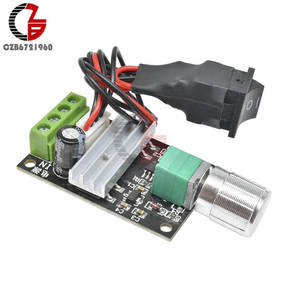 DC 12V 24V Voltage Regulator 3A 80W 1203BB DC Motor Speed Controller Adjustable PWM Speed Regulator Reversible 6V-28V