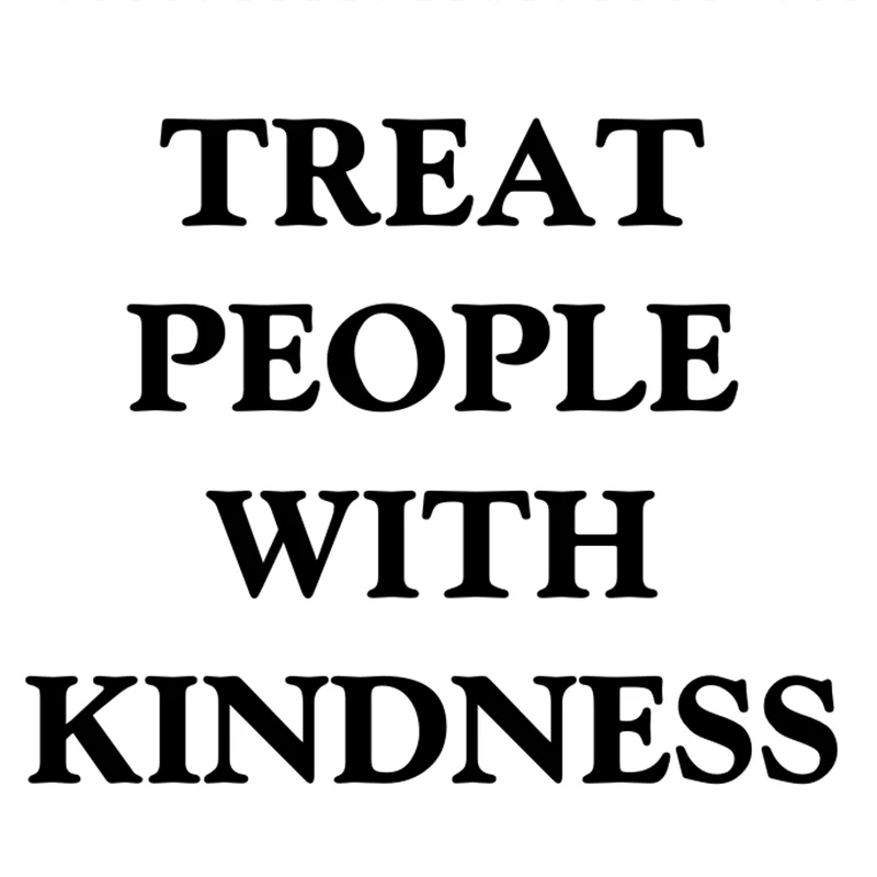 Fuzhen Boutique Decals Exterior Accessories Treat People with Kindness Bumper Sticker Car Decal Art Bumper Window Cool Decor