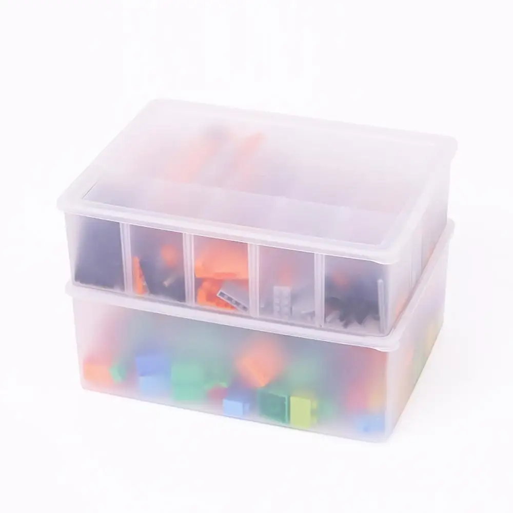 Children's Toy Brick Storage Box Building Block Jewellery Storage Organizer Housekeeping Plastic Transparent Sorting Container