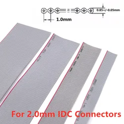 1Meter 1.0mm Pitch Grey Flat Ribbon Cable For IDC 2.0MM FC Connector 10P/12P/14P/16P/20P/34P/40P 28AWG Wire