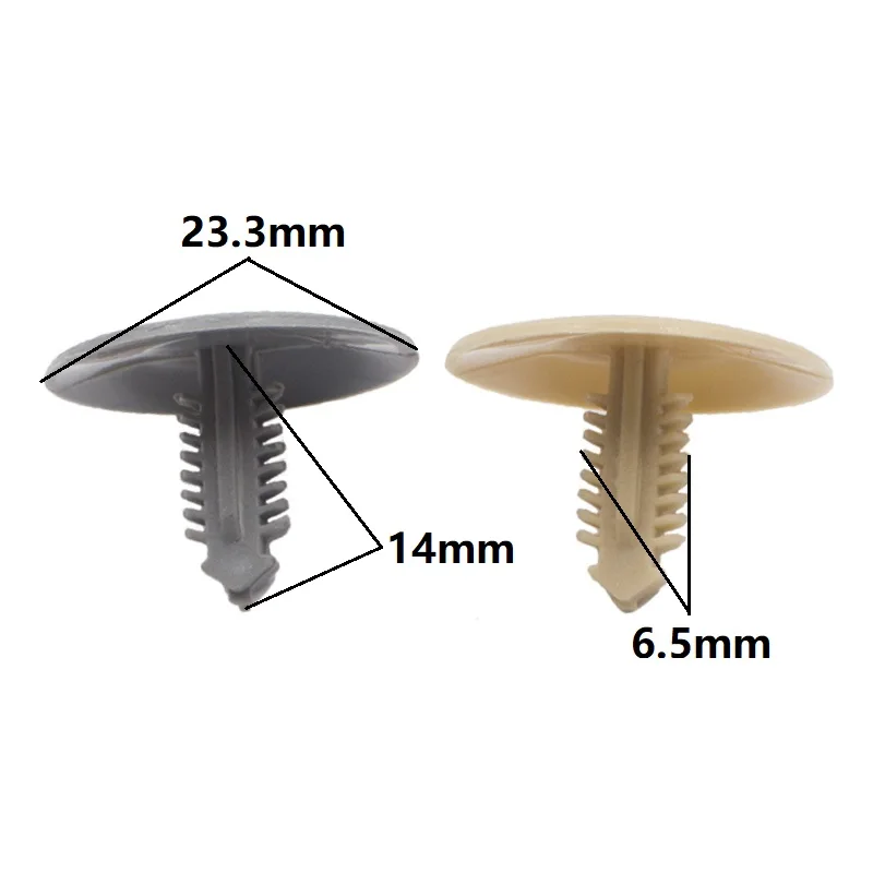 Retentor para forro de teto de carro, rebite cinza/marrom, para o teto do carro, clipes de plástico