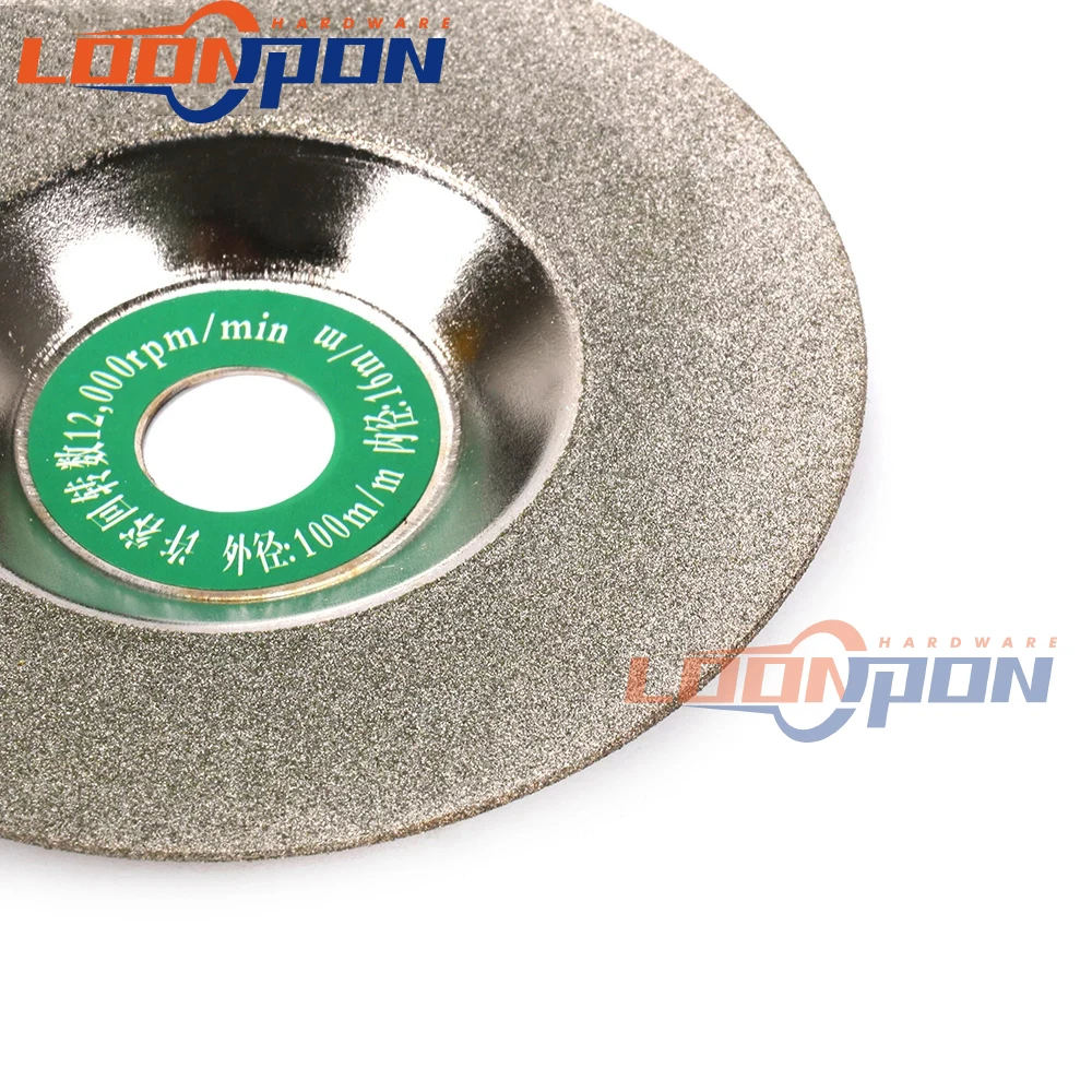 Diamant Schleifen Disc 100mm Schüssel Typ Cut Off Discs Rad Glas Cuttering Sägeblätter Dreh Schleif Werkzeuge 50/150 #2 teile/satz