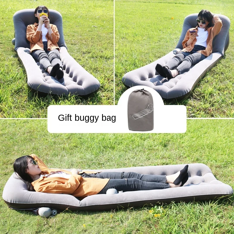 WolFAce-colchoneta inflable automática para acampar al aire libre, colchoneta hinchable para dormir, flocado, 2021