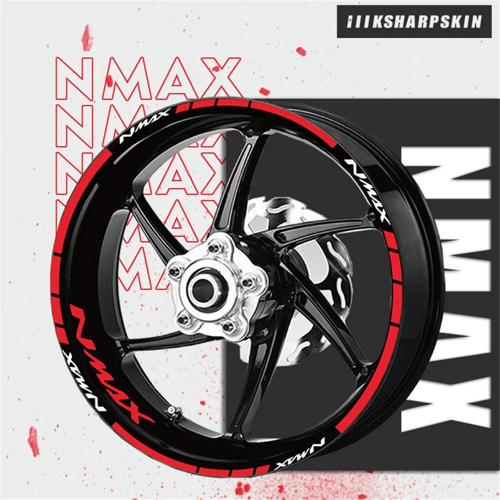 

Waterproof wheel stickers reflective stripe tire decoration stickers motorcycle quality stickers FOR YAMAHA NMAX