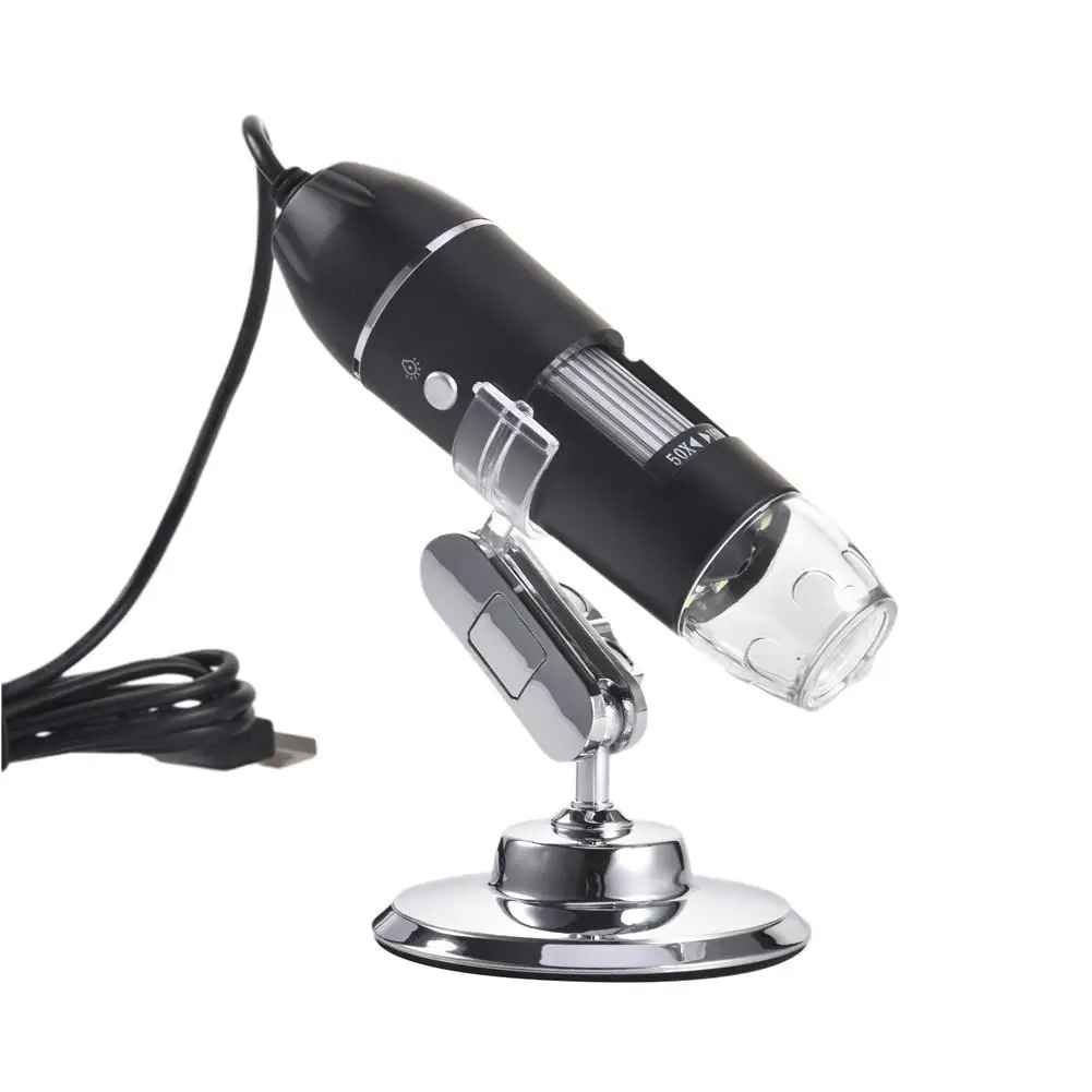 Mega pixel 1600X 8 LED microscopio digitale Type-C/Micro phone USB per PC lente d'ingrandimento elettronico Stereo USB endoscopio C
