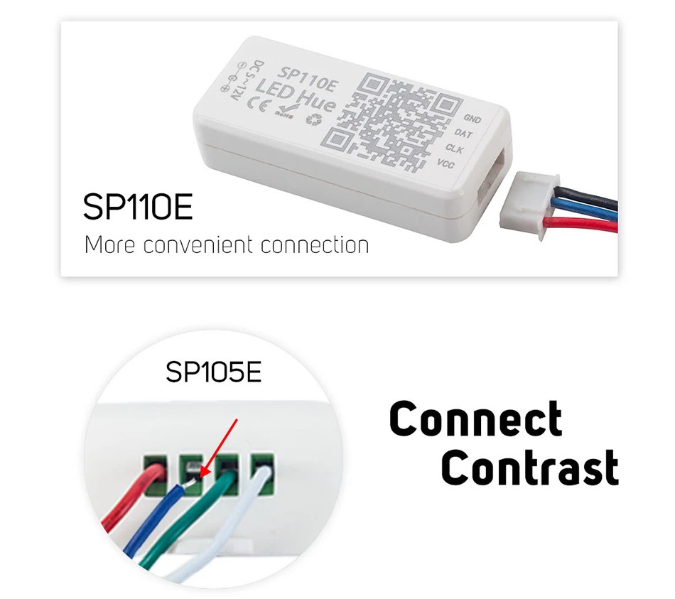 SP110E Bluetooth-compatible Pixel light Controller WS2811 WS2812 dimmer SK6812 RGB RGBW WS2801 pixels Led Strip IOS Android