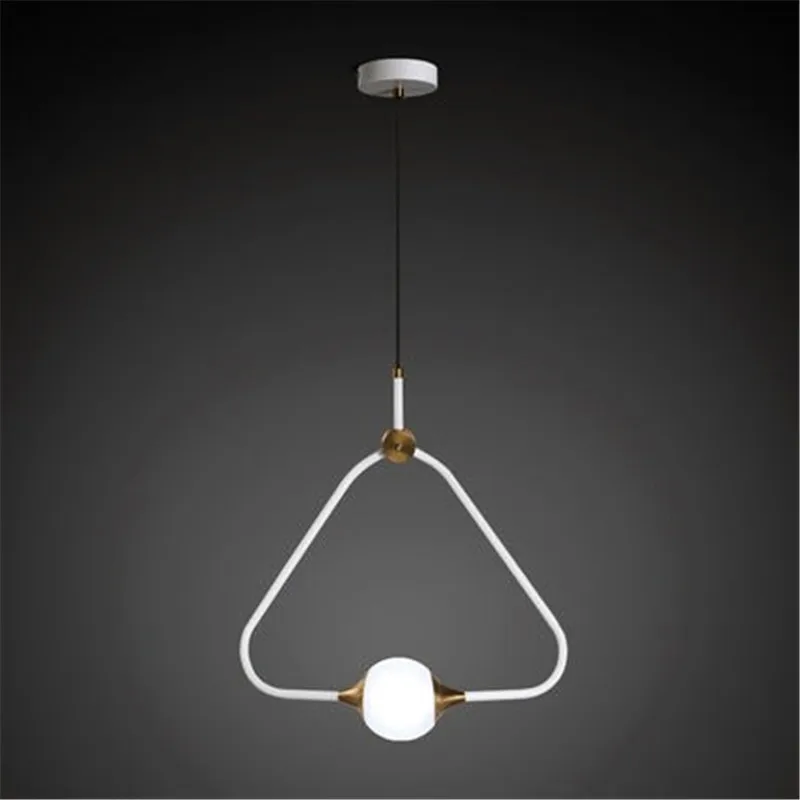 

Modern Minimalist Personality Creative Single Head Wrought Iron Shaped Chandelier Coffee Shop Decorative Table Style Lighting G9