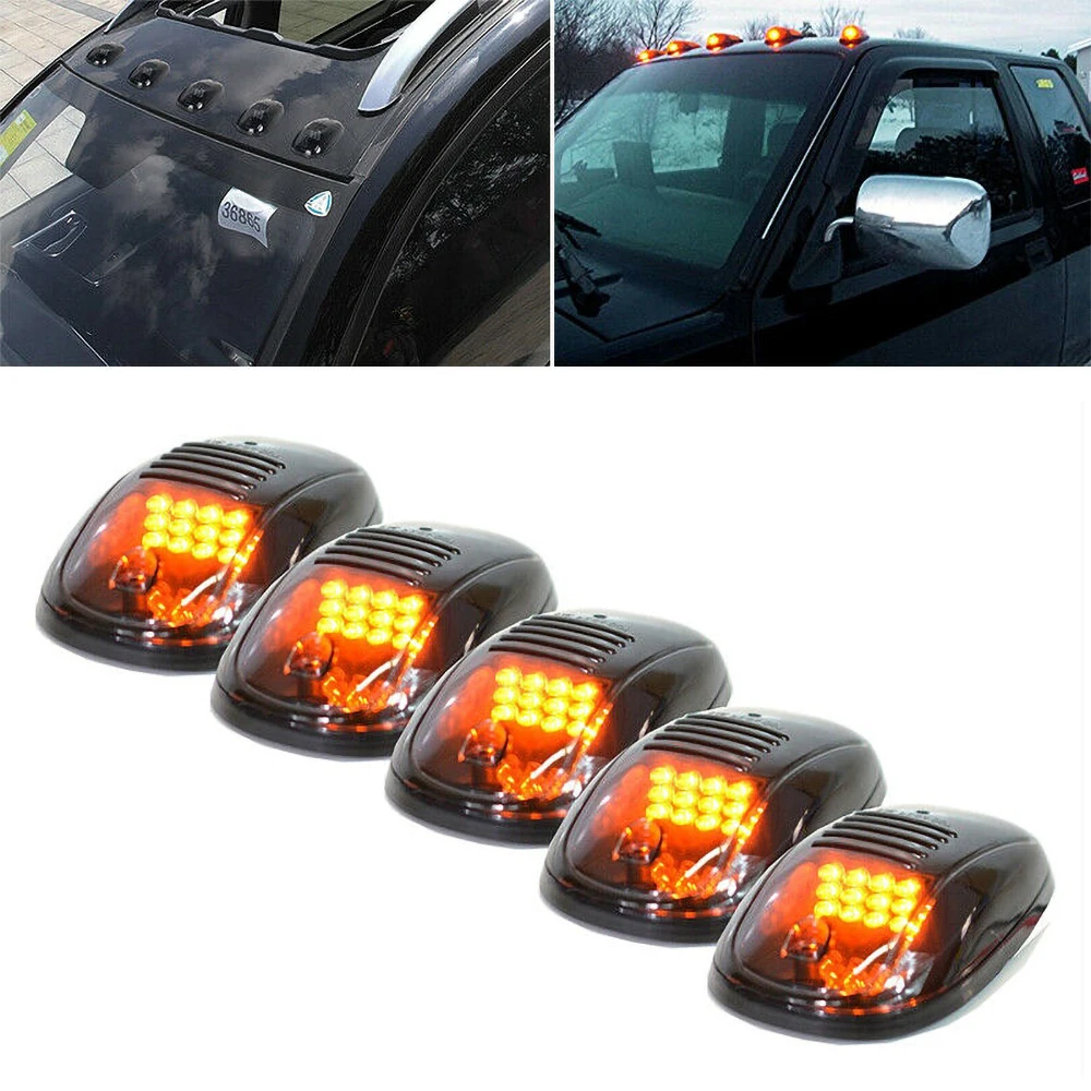 Truck LED Signal Light Cab Marker Roof 12 LED Amber Light Kit For F150 / F250 / F350 Pickup Truck Lights Dodge RAM Head Light