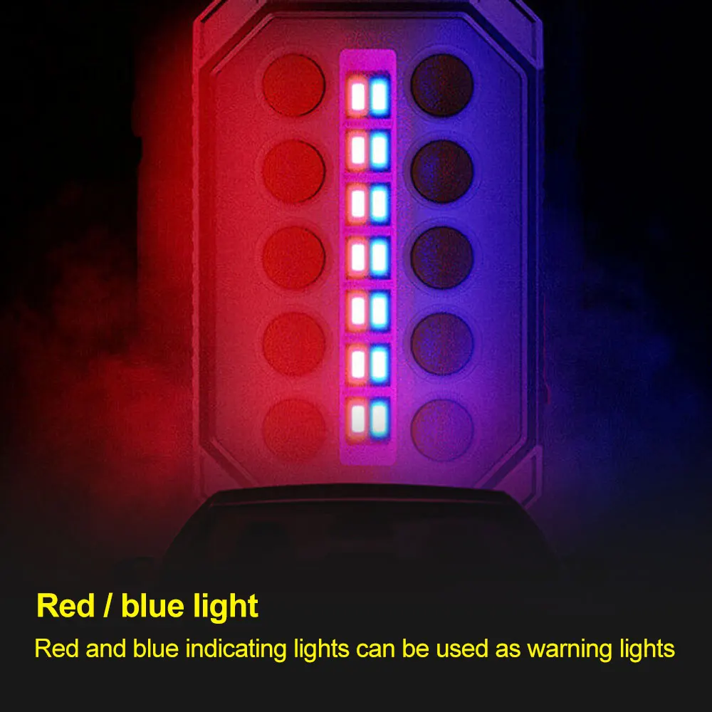 LED COB Rechargeable Magnetic Work Light Car Repair Foldable Flashlight Waterproof Camping Lantern COB Inspection Power Display
