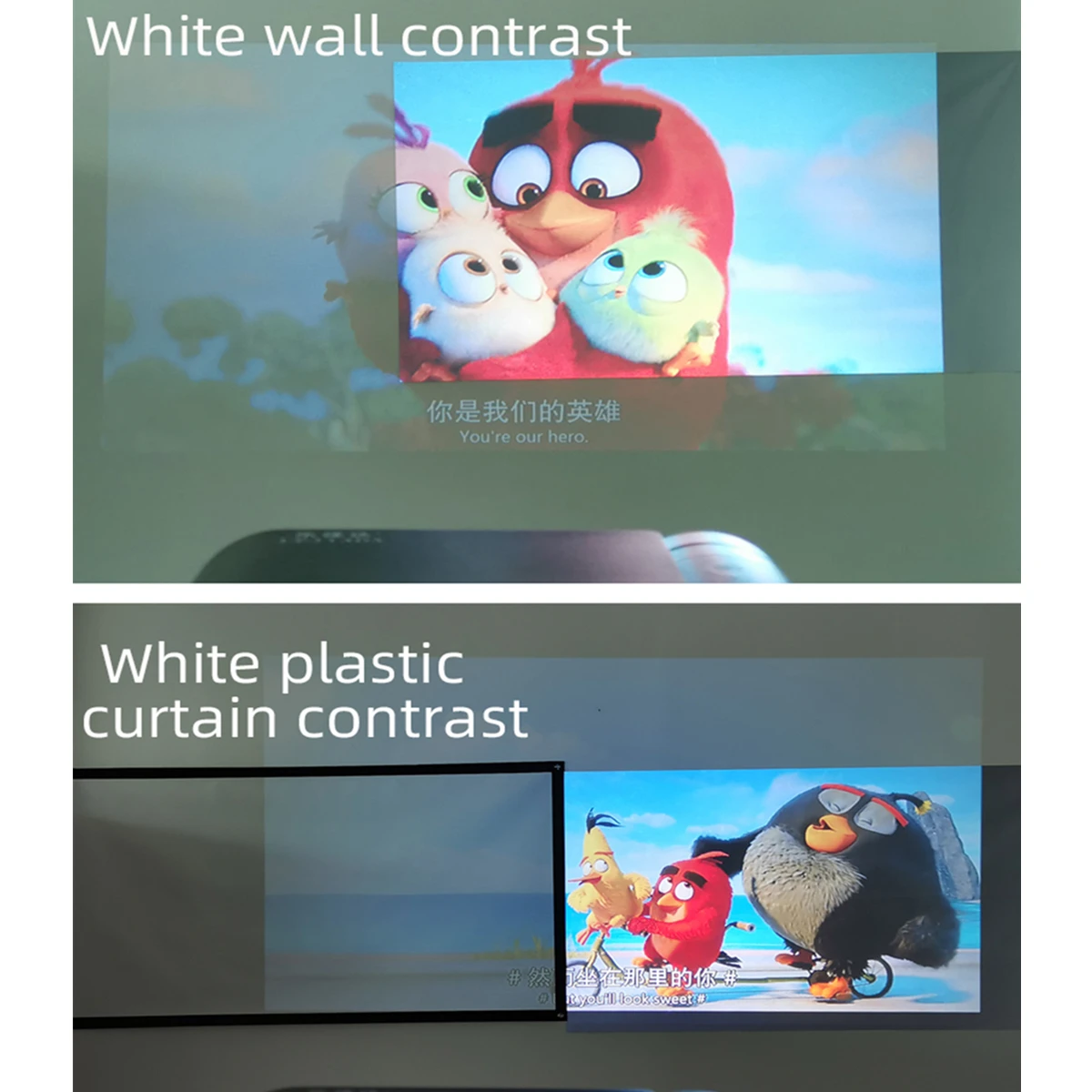 MIXITO Projector Screen Simple 16:9 Anti-Light Curtain 30 72 84 92 100 106 120 130 133 Inches Home Outdoor Office Portable 3d HD